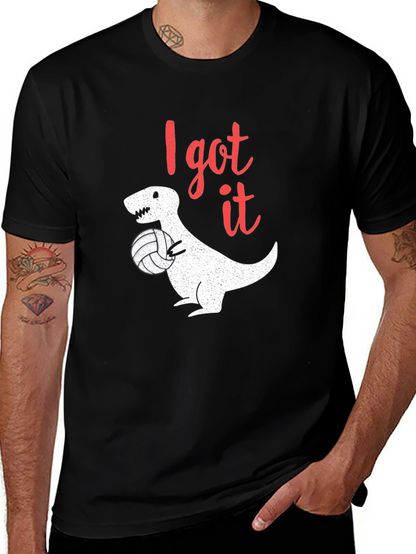 I Got It T-Rex Volleyball Black T-Shirt