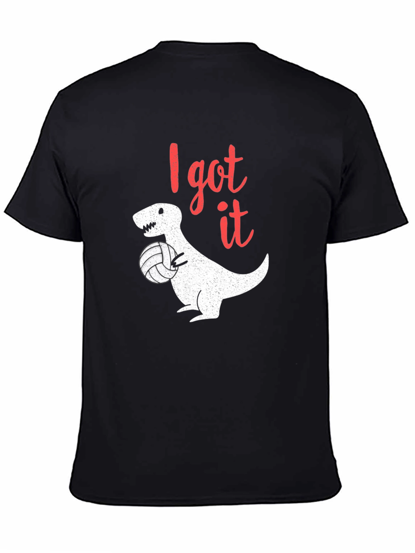 I Got It T-Rex Volleyball Black T-Shirt