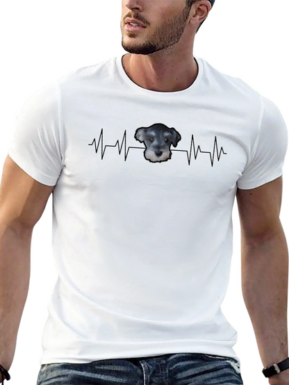 Schnauzer Heartbeat T-Shirt - Dog Lover Tee