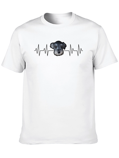 Schnauzer Heartbeat T-Shirt - Dog Lover Tee