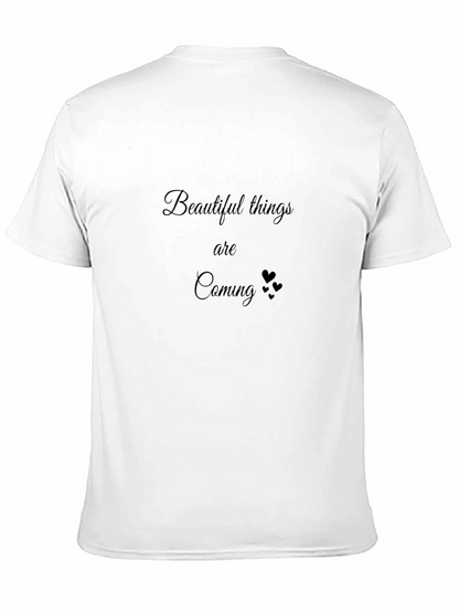 Beautiful Things Coming - Black Crew Neck T-Shirt