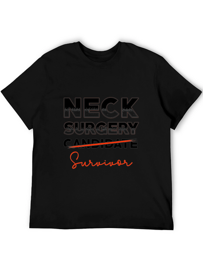 Neck Surgery Survivor Black T-Shirt