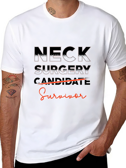 Neck Surgery Survivor Black T-Shirt