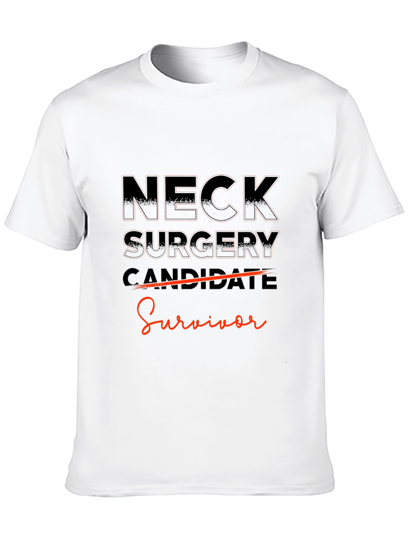 Neck Surgery Survivor Black T-Shirt