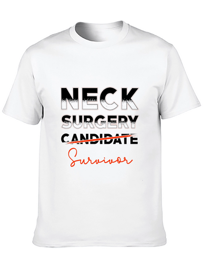 Neck Surgery Survivor Black T-Shirt