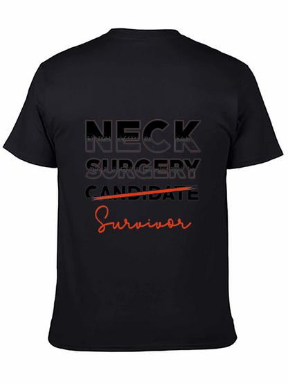 Neck Surgery Survivor Black T-Shirt