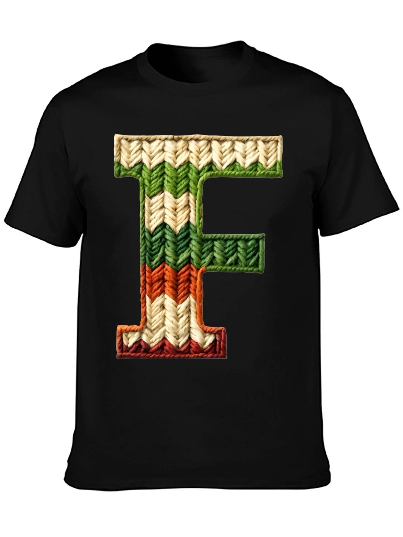 Knitted Letter F T-Shirt
