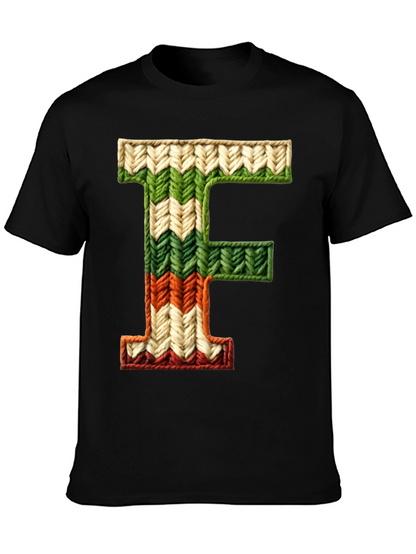 Knitted Letter F T-Shirt