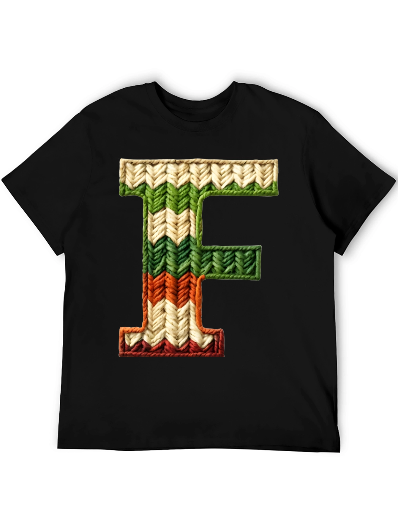 Knitted Letter F T-Shirt