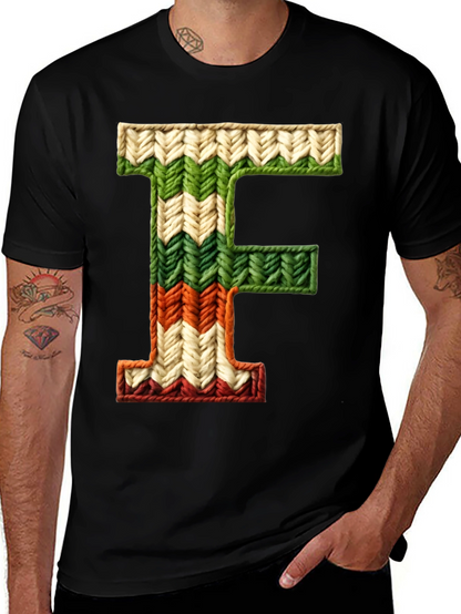 Knitted Letter F T-Shirt