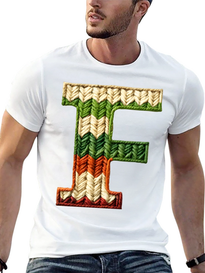 Knitted Letter F T-Shirt