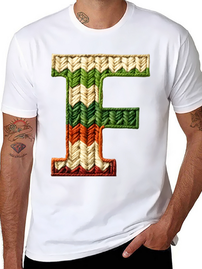 Knitted Letter F T-Shirt