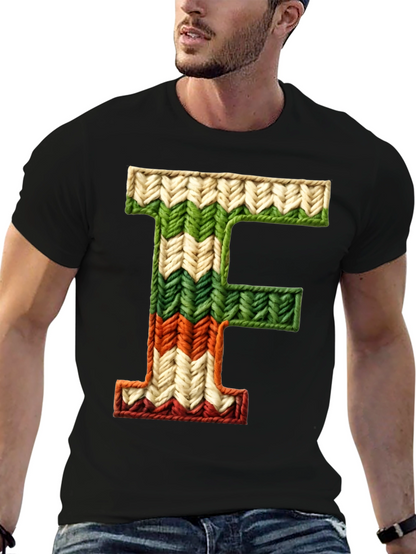Knitted Letter F T-Shirt