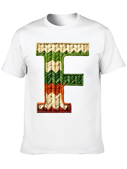Knitted Letter F T-Shirt