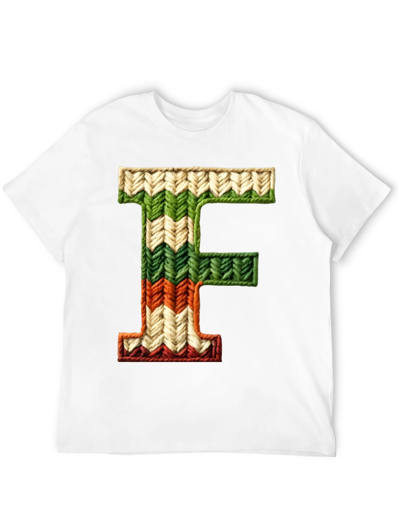 Knitted Letter F T-Shirt
