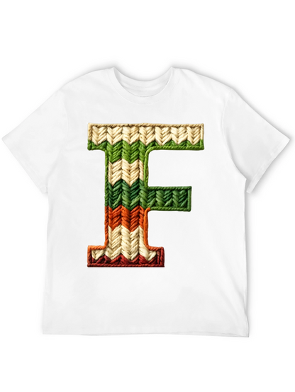 Knitted Letter F T-Shirt