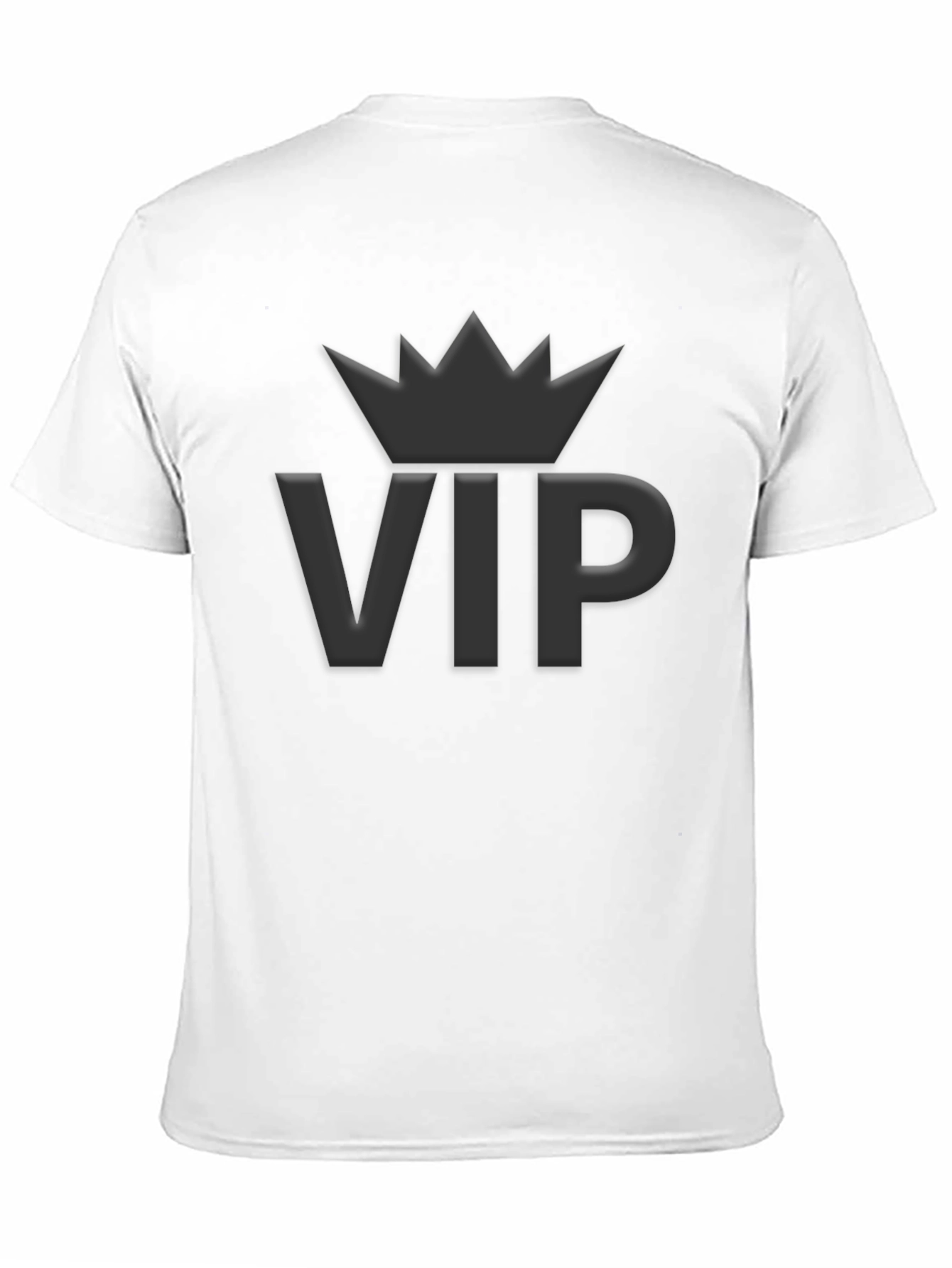 VIP Crown Graphic Tee - Premium Black Cotton Shirt