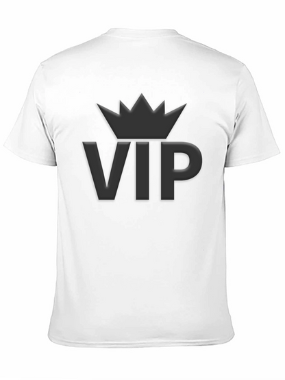 VIP Crown Graphic Tee - Premium Black Cotton Shirt