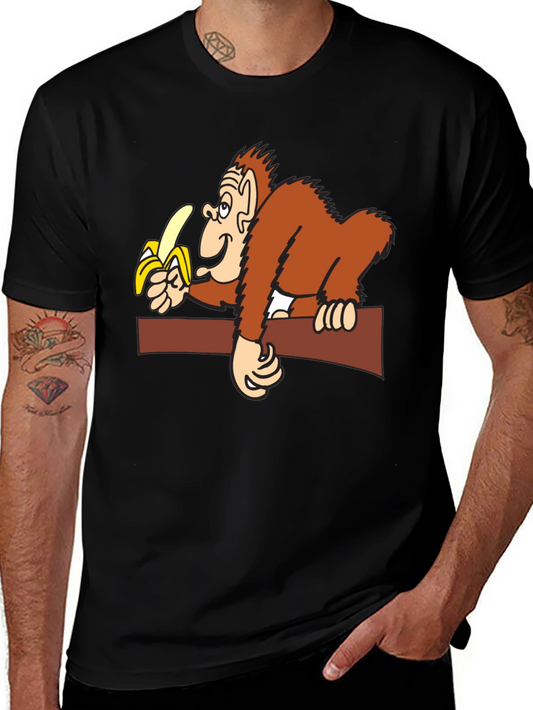 Funny Monkey Banana Graphic T-Shirt