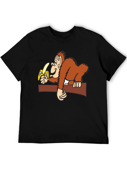 Funny Monkey Banana Graphic T-Shirt