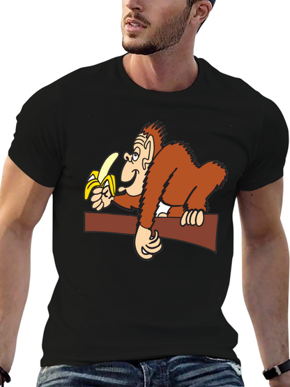 Funny Monkey Banana Graphic T-Shirt