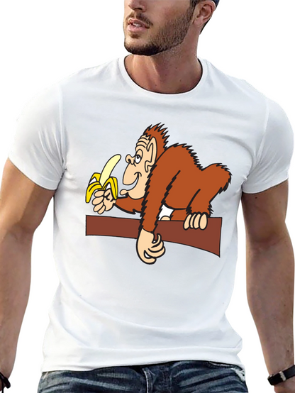 Funny Monkey Banana Graphic T-Shirt