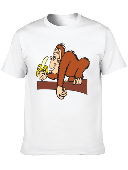 Funny Monkey Banana Graphic T-Shirt