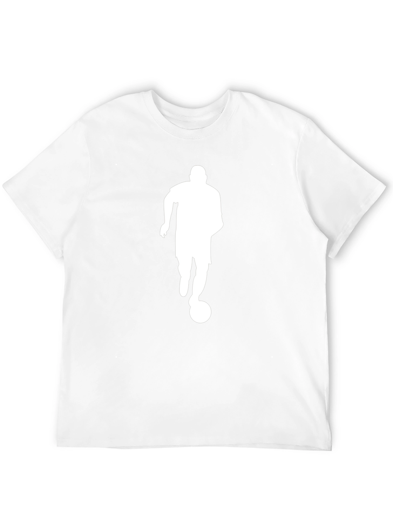Soccer Player Silhouette Black T-Shirt