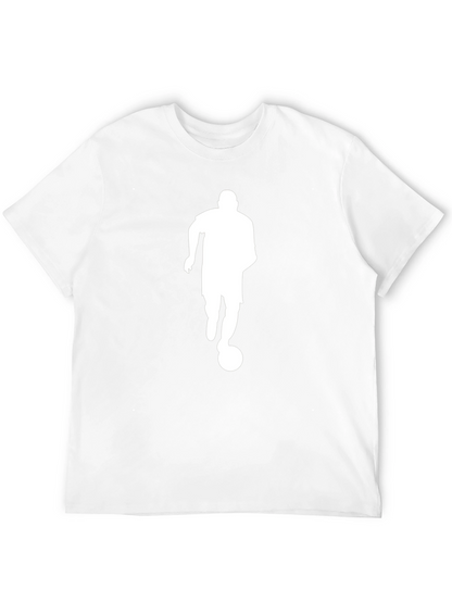 Soccer Player Silhouette Black T-Shirt