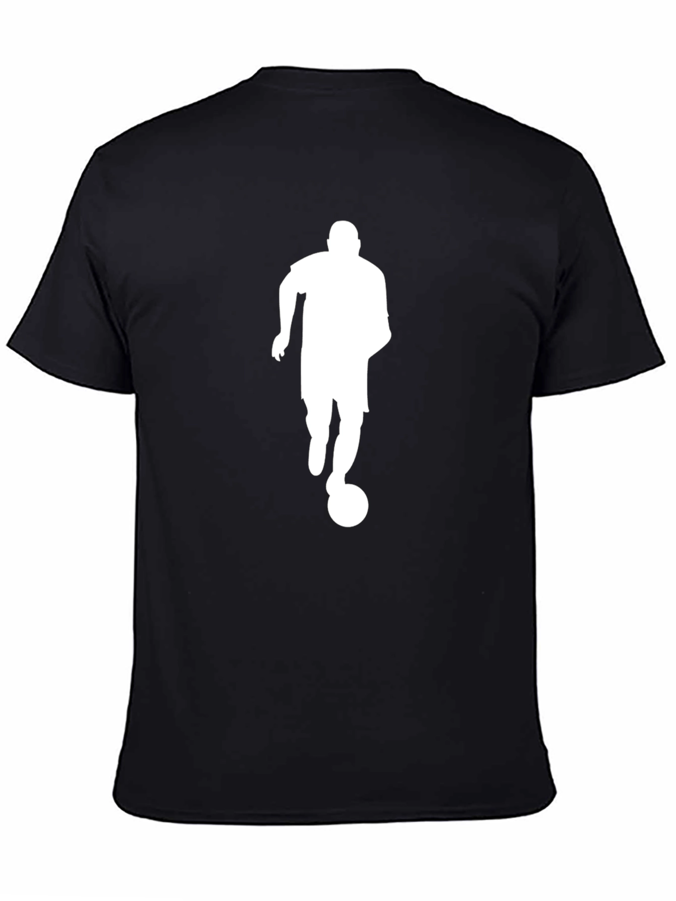 Soccer Player Silhouette Black T-Shirt