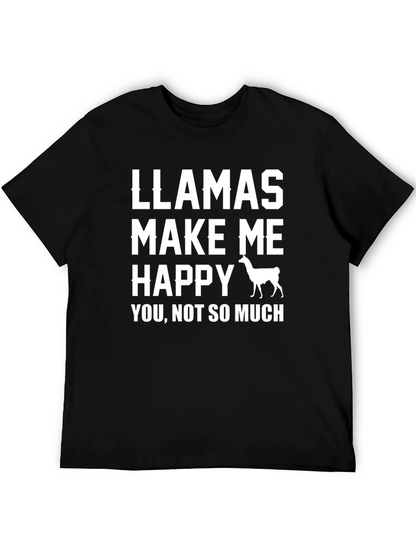 Llamas Make Me Happy T-Shirt