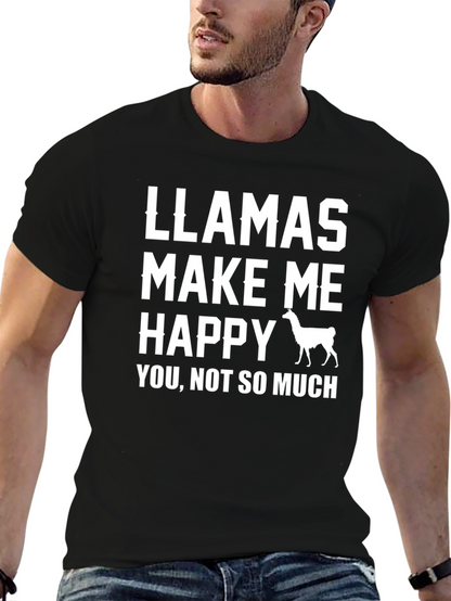 Llamas Make Me Happy T-Shirt