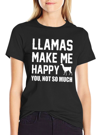 Llamas Make Me Happy T-Shirt