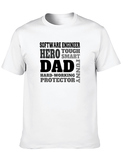 Software Engineer Dad T-Shirt - Hero Protector Funny
