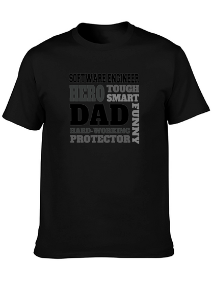 Software Engineer Dad T-Shirt - Hero Protector Funny