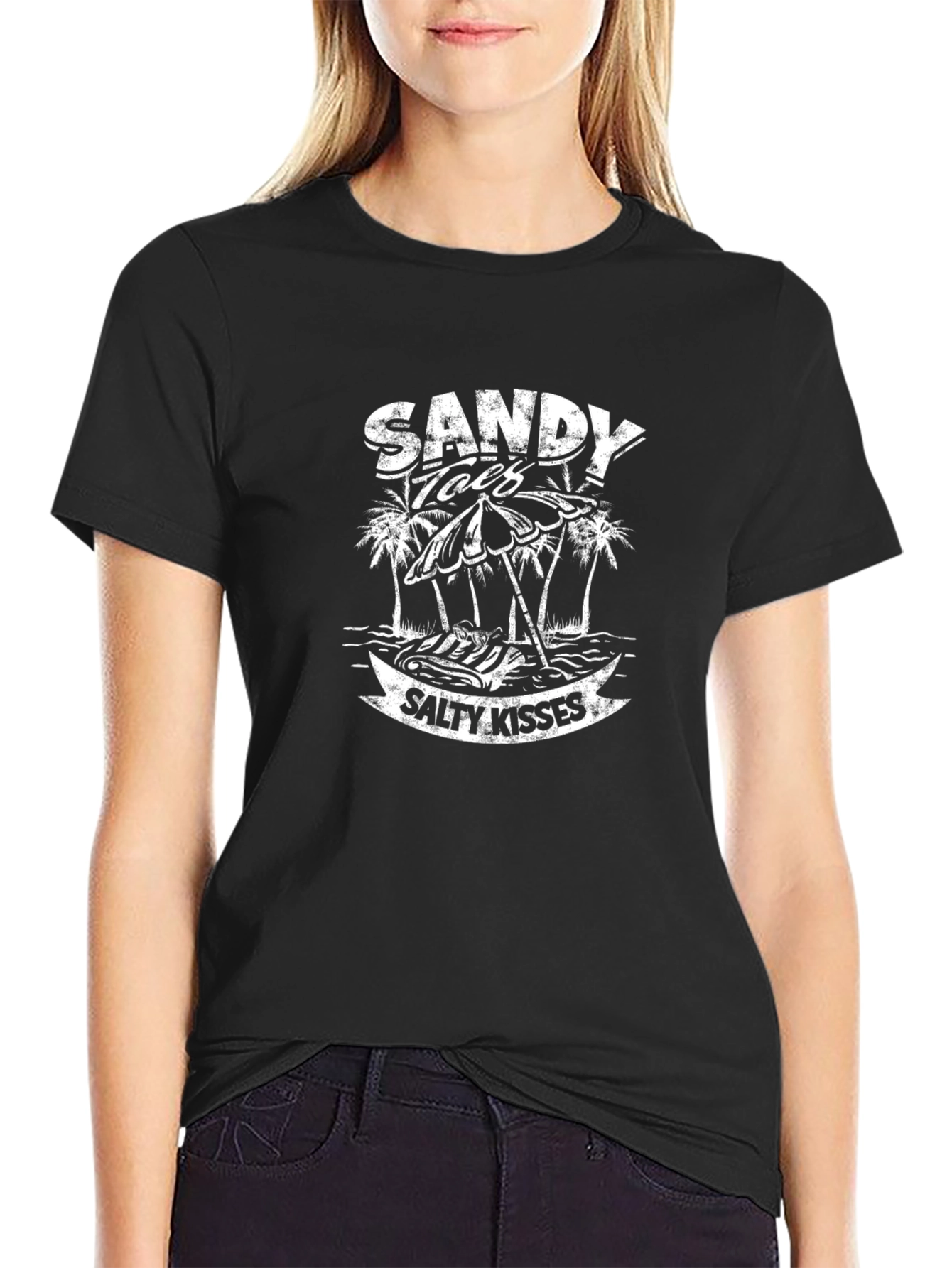 Sandy Toes & Salty Kisses T-Shirt - Beach Vibes