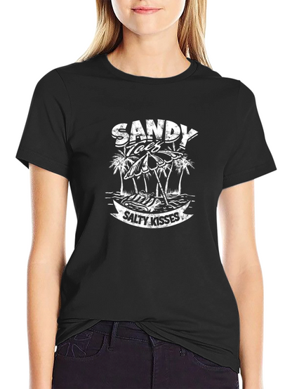 Sandy Toes & Salty Kisses T-Shirt - Beach Vibes