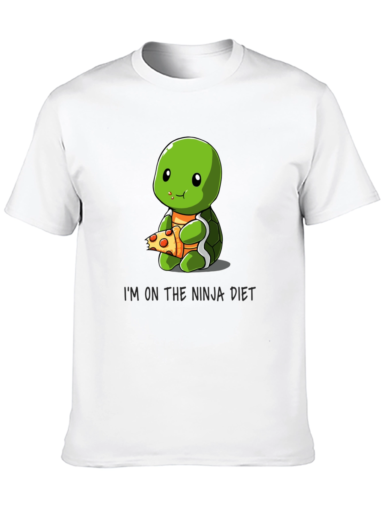 Ninja Diet Turtle Eating Pizza T-Shirt
