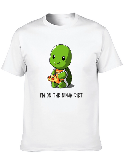 Ninja Diet Turtle Eating Pizza T-Shirt