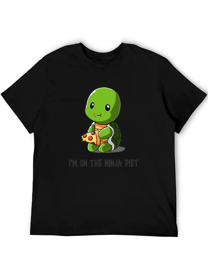 Ninja Diet Turtle Eating Pizza T-Shirt