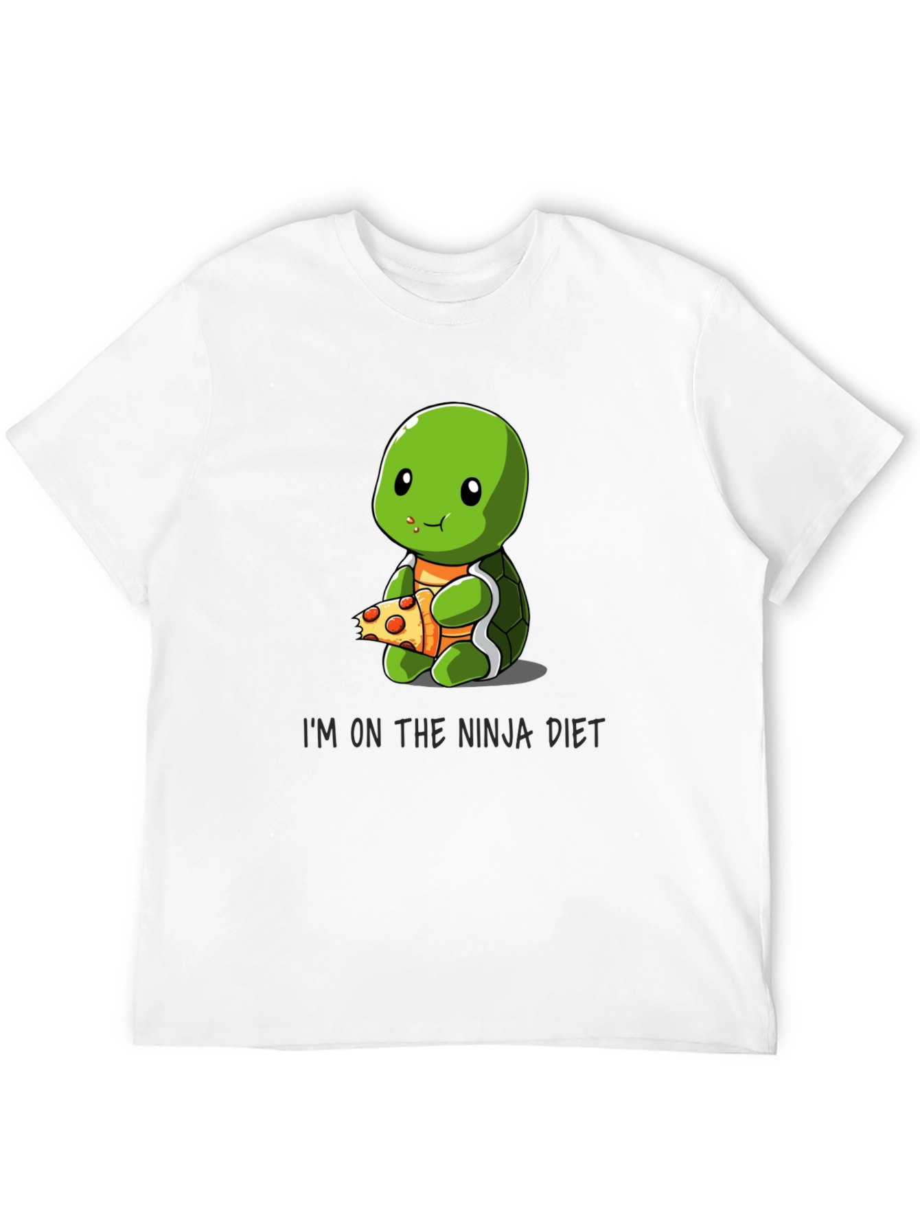 Ninja Diet Turtle Eating Pizza T-Shirt