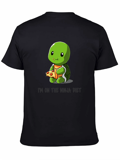 Ninja Diet Turtle Eating Pizza T-Shirt