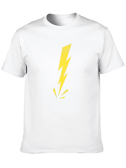 Black T-Shirt with Lightning Bolt Graphic