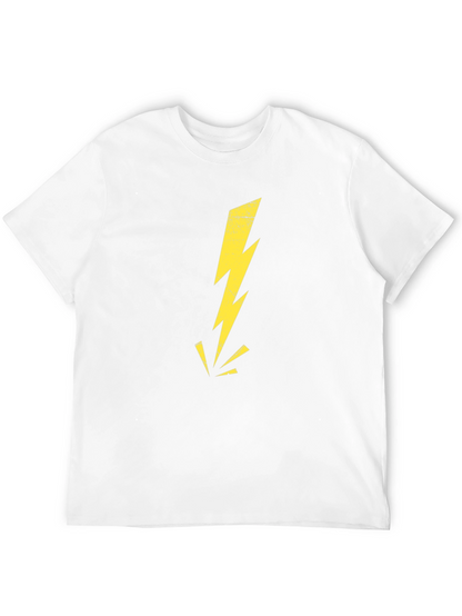 Black T-Shirt with Lightning Bolt Graphic