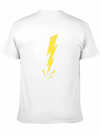 Black T-Shirt with Lightning Bolt Graphic