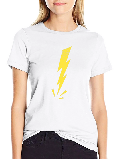 Black T-Shirt with Lightning Bolt Graphic