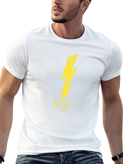 Black T-Shirt with Lightning Bolt Graphic