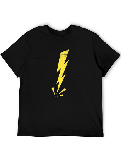 Black T-Shirt with Lightning Bolt Graphic