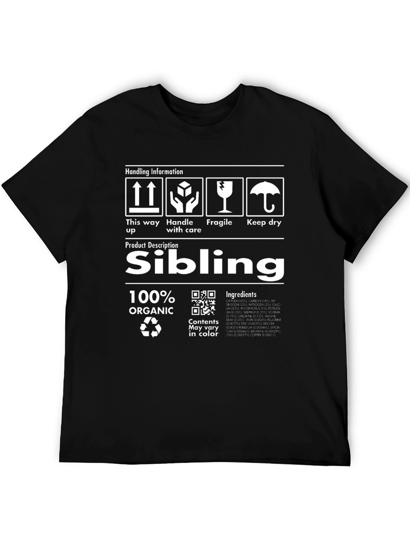 Sibling Organic T-Shirt - Handle with Care