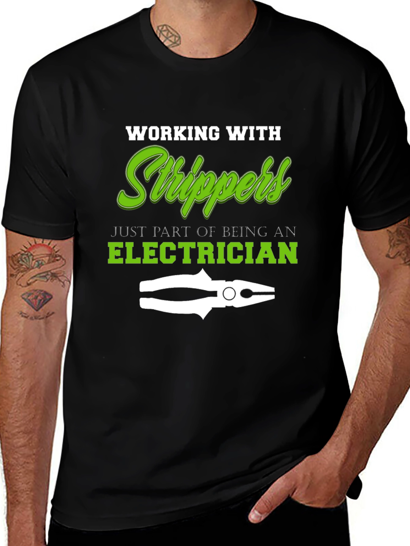 Electrician Stripper T-Shirt - Funny Work Tee